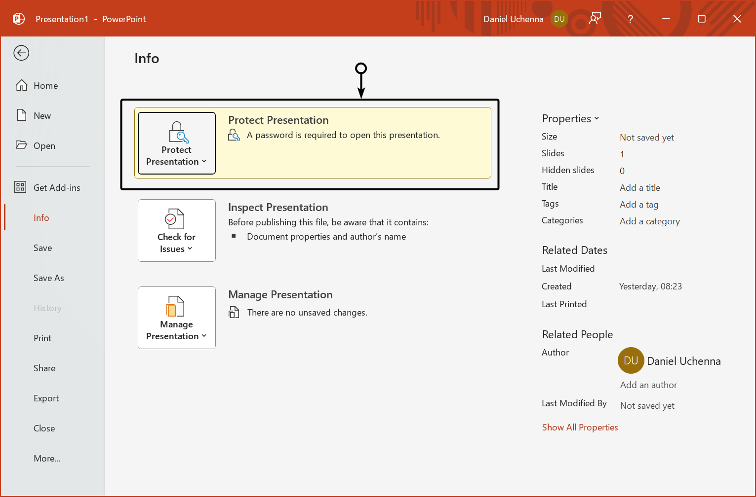 password-presentation-document